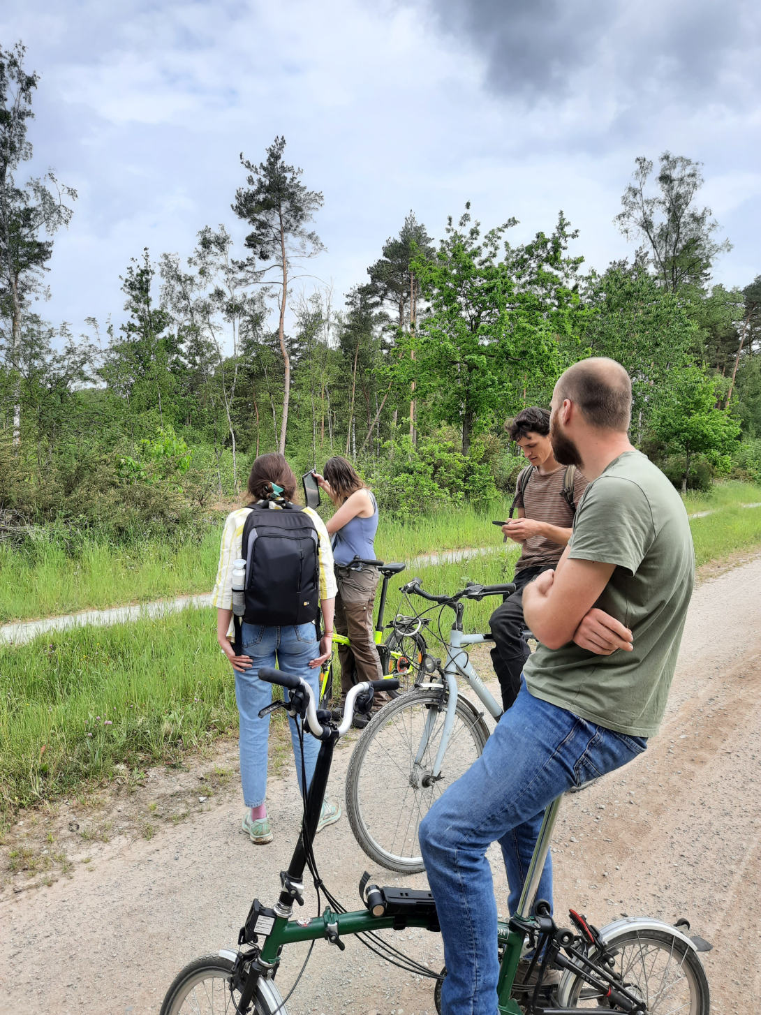 4 collega's onderzoeken berm